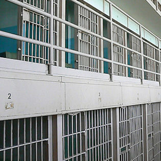 Cell block at Alcatraz prison